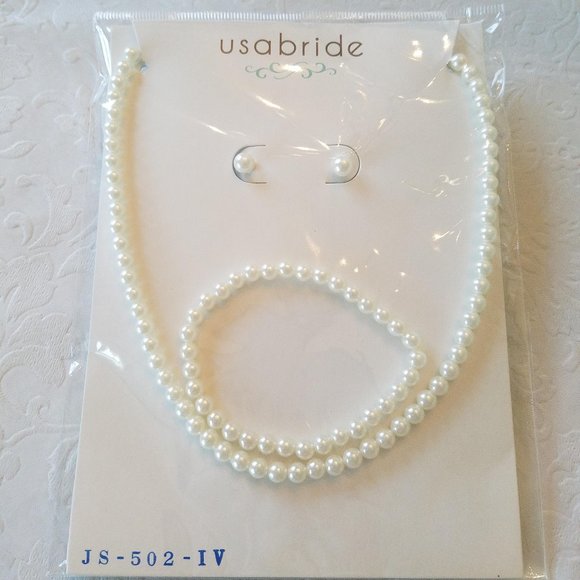 USABride Jewelry - Pearl Bridal jewelry set